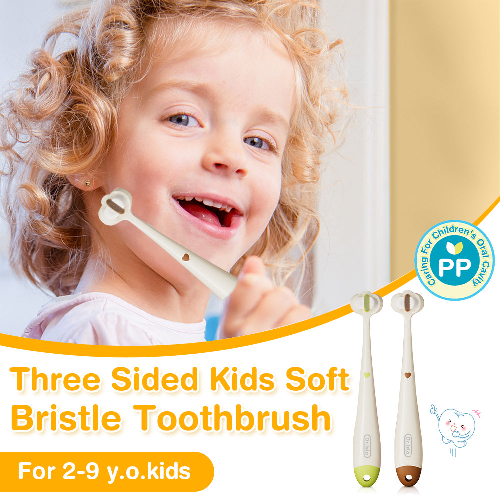 แปรงขนนุ่ม 3 ด้านสำหรับเด็ก - BT12