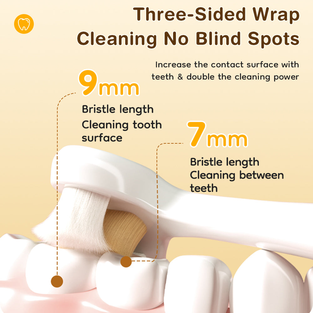 แปรงขนนุ่ม 3 ด้านสำหรับเด็ก - BT12
